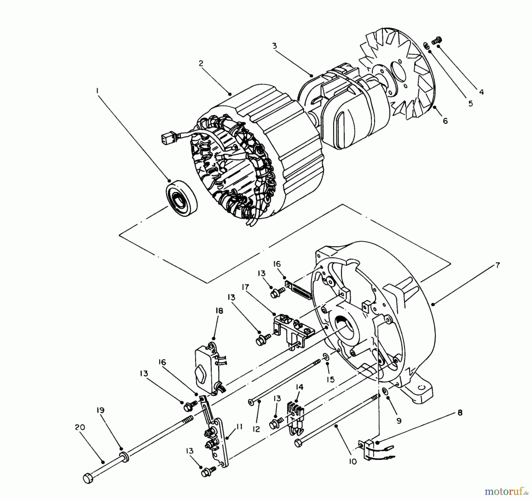  Toro Neu Generators 62040 (T4000D) - Toro Generator, T4000D, 1988 (8000001-8999999) GENERATOR ASSEMBLY