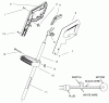 Toro 51332 - 12" Electric Trimmer, 1997 (79000001-79999999) Ersatzteile HANDLE ASSEMBLY