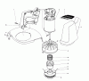 Toro 51400 (1200) - 1200 Electric Trimmer, 1978 (8007610-8999999) Ersatzteile MOTOR AND HOUSING ASSEMBLY