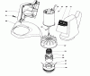 Toro 51425 (1200) - 1200 Electric Trimmer, 1979 (9000001-9999999) Ersatzteile MOTOR AND HOUSING ASSEMBLY