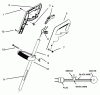 Toro 51443 - 14" Electric Trimmer, 1996 (69000001-69999999) Ersatzteile HANDLE ASSEMBLY