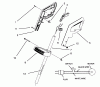 Toro 51444 - 14" Electric Trimmer, 1994 (49000001-49999999) Ersatzteile HANDLE ASSEMBLY