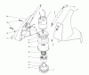 Toro 51555 (710) - 710 Electric Trimmer, 1989 (9000001-9999999) Ersatzteile MOTOR HOUSING ASSEMBLY