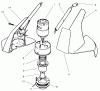 Toro 51556 - 7" Cordless Trimmer, 1996 (69000001-69999999) Ersatzteile MOTOR HOUSING ASSEMBLY