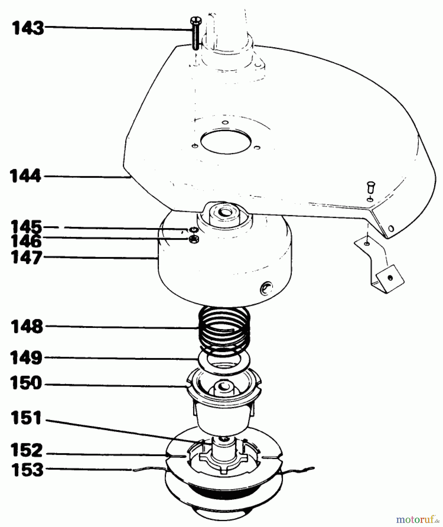Toro Neu Trimmers, String/Brush 51600 - Toro Gas Trimmer/Weeder, 1978 (8000001-8999999) CUTTER HEAD ASSEMBLY