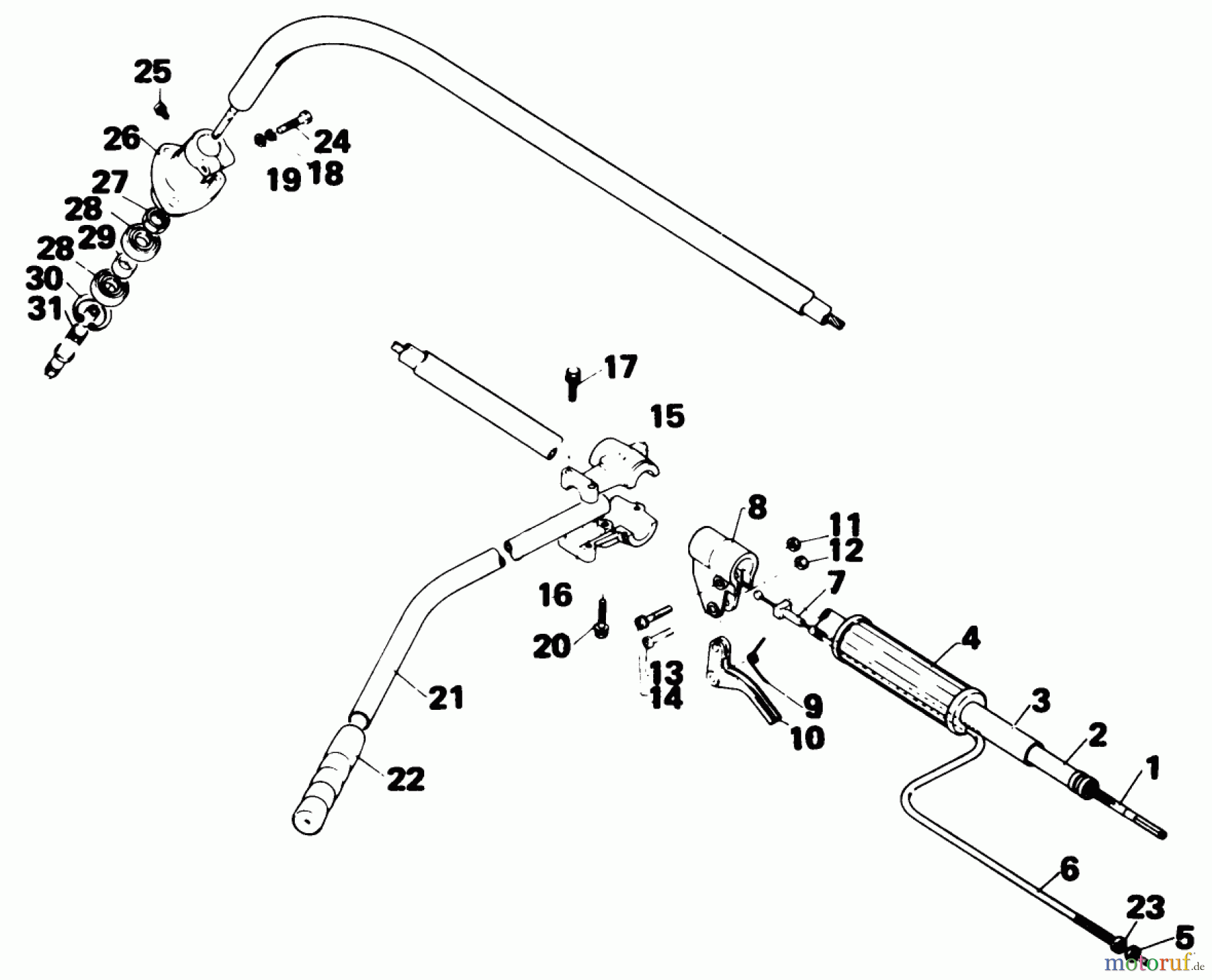 Toro Neu Trimmers, String/Brush 51600 - Toro Gas Trimmer/Weeder, 1978 (8000001-8999999) DRIVE SHAFT ASSEMBLY