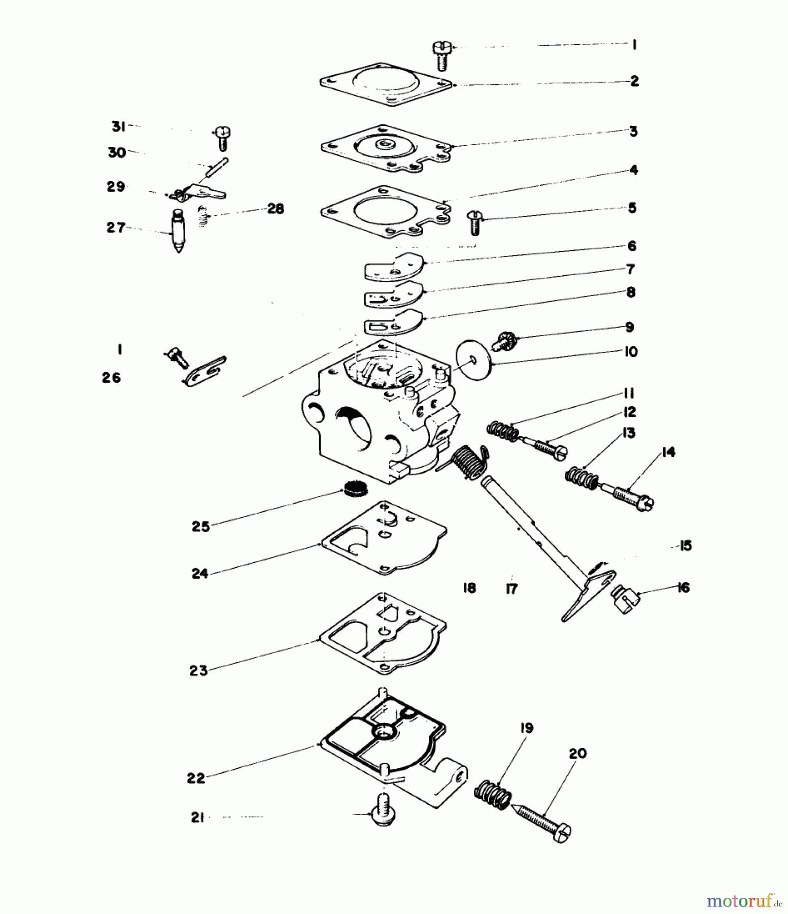 Toro Neu Trimmers, String/Brush 51607 (TC 700) - Toro TC 700 Gas Trimmer, 1983 (3000001-3999999) CARBURETOR ASSEMBLY