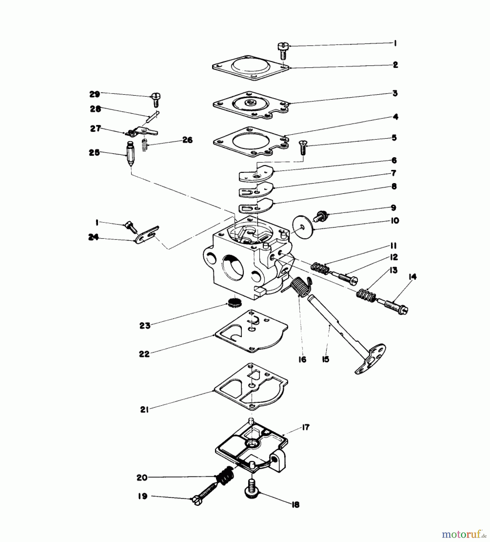 Toro Neu Trimmers, String/Brush 51608 (TC 800) - Toro TC 800 Gas Trimmer, 1983 (3000001-3999999) CARBURETOR ASSEMBLY