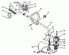 Toro 51638 - 28cc Curved Shaft Trimmer, 1993 (3900001-3999999) Ersatzteile HANDLE ASSEMBLY MODEL NO. 51620