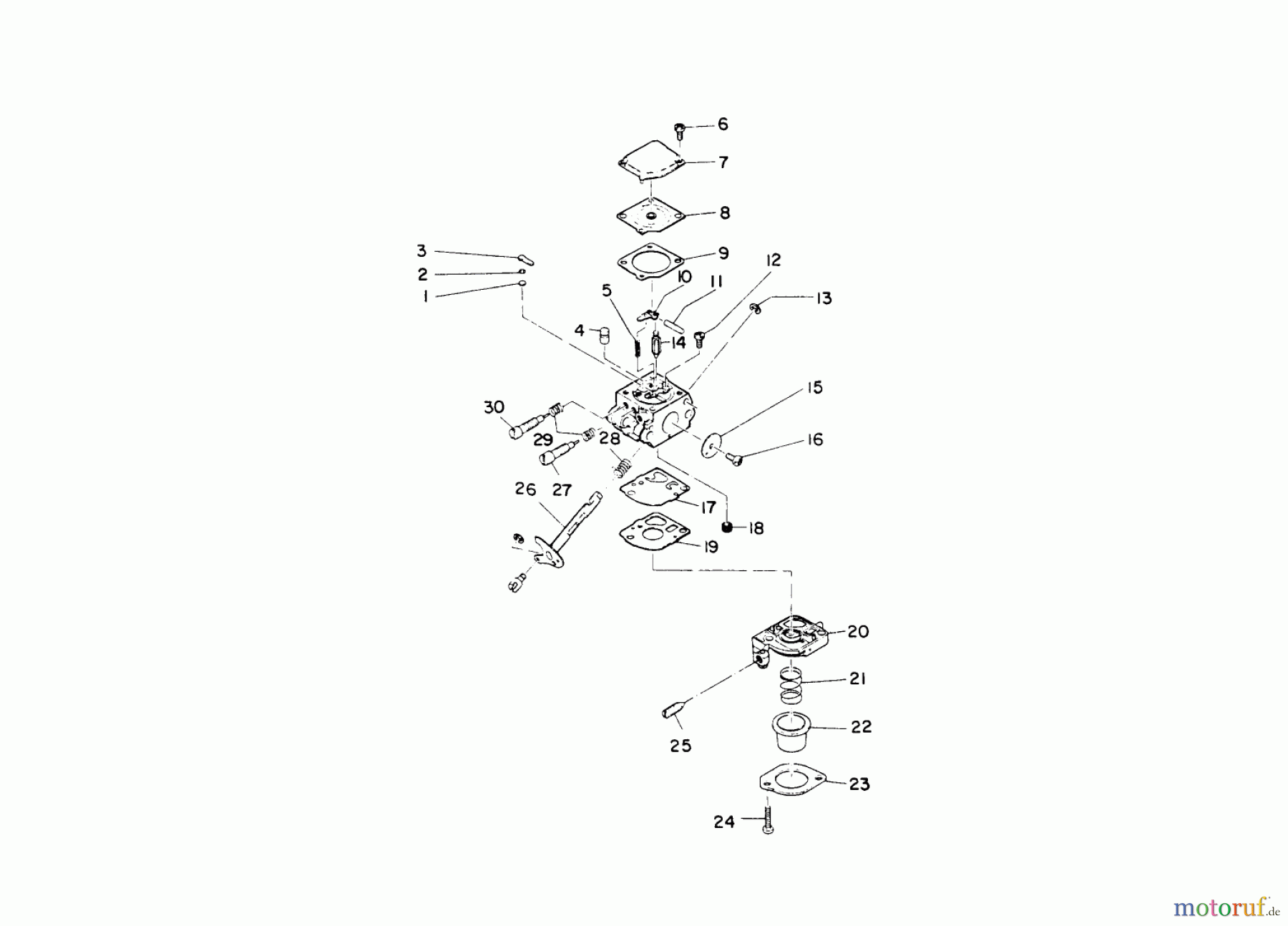 Toro Neu Trimmers, String/Brush 51628 (TC 1800) - Toro TC 1800 Gas Trimmer, 1989 (9000001-9999999) CARBURETOR ASSEMBLY
