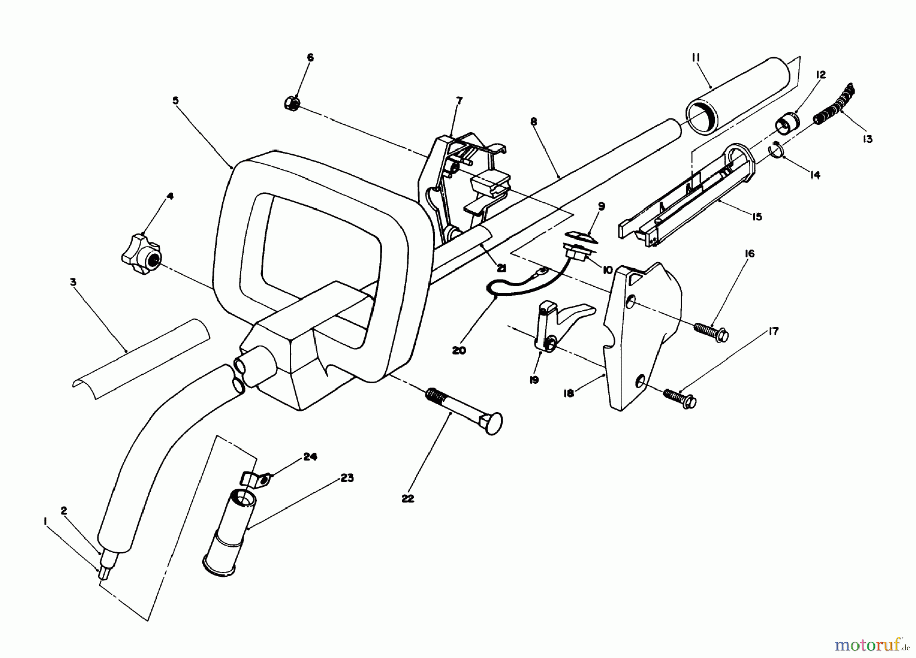 Toro Neu Trimmers, String/Brush 51641 (TC 1000) - Toro TC 1000 Gas Trimmer, 1985 (5000001-5999999) HANDLE ASSEMBLY