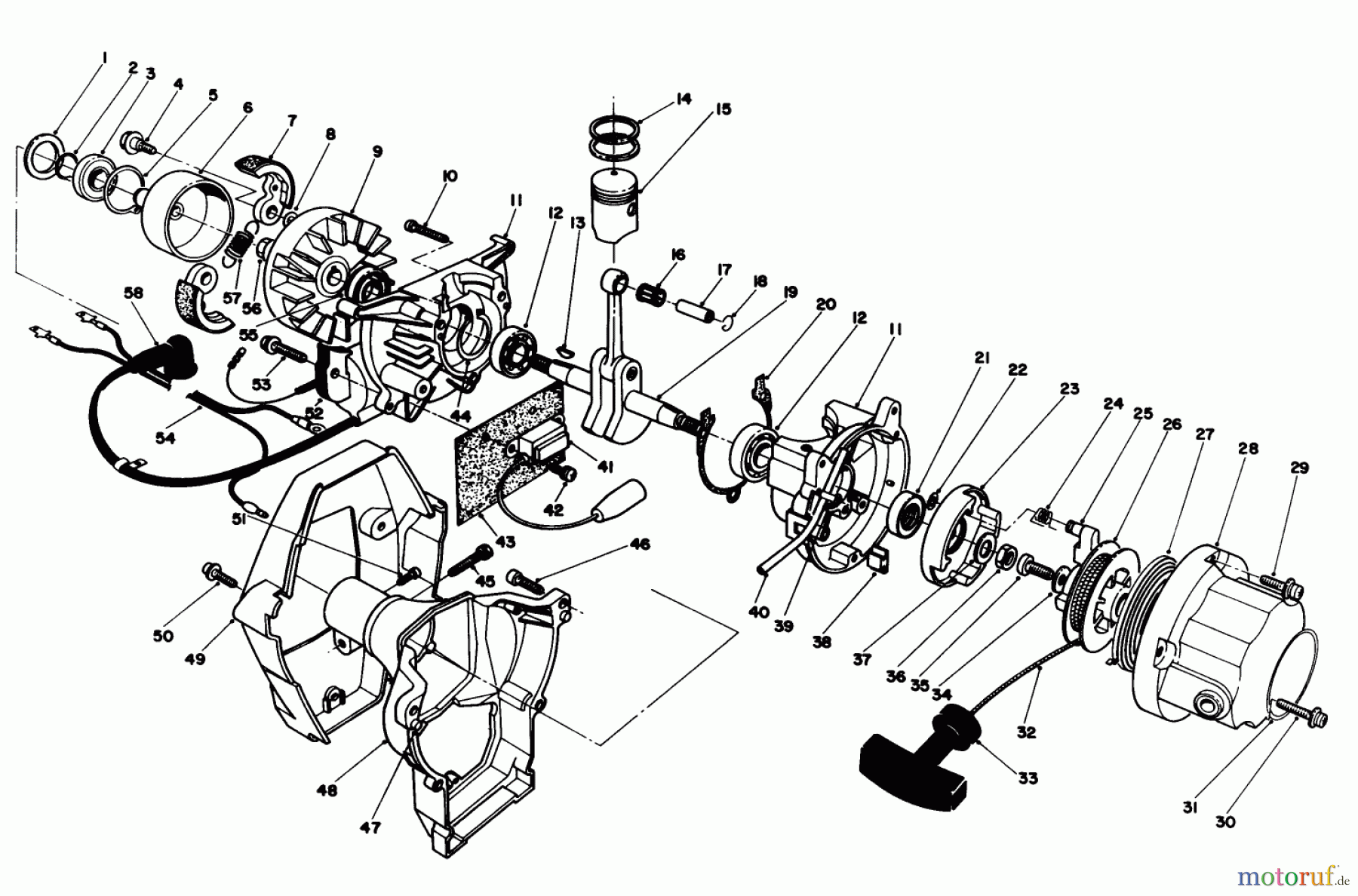 Toro Neu Trimmers, String/Brush 51641 (TC 1000) - Toro TC 1000 Gas Trimmer, 1987 (7000001-7999999) ENGINE ASSEMBLY