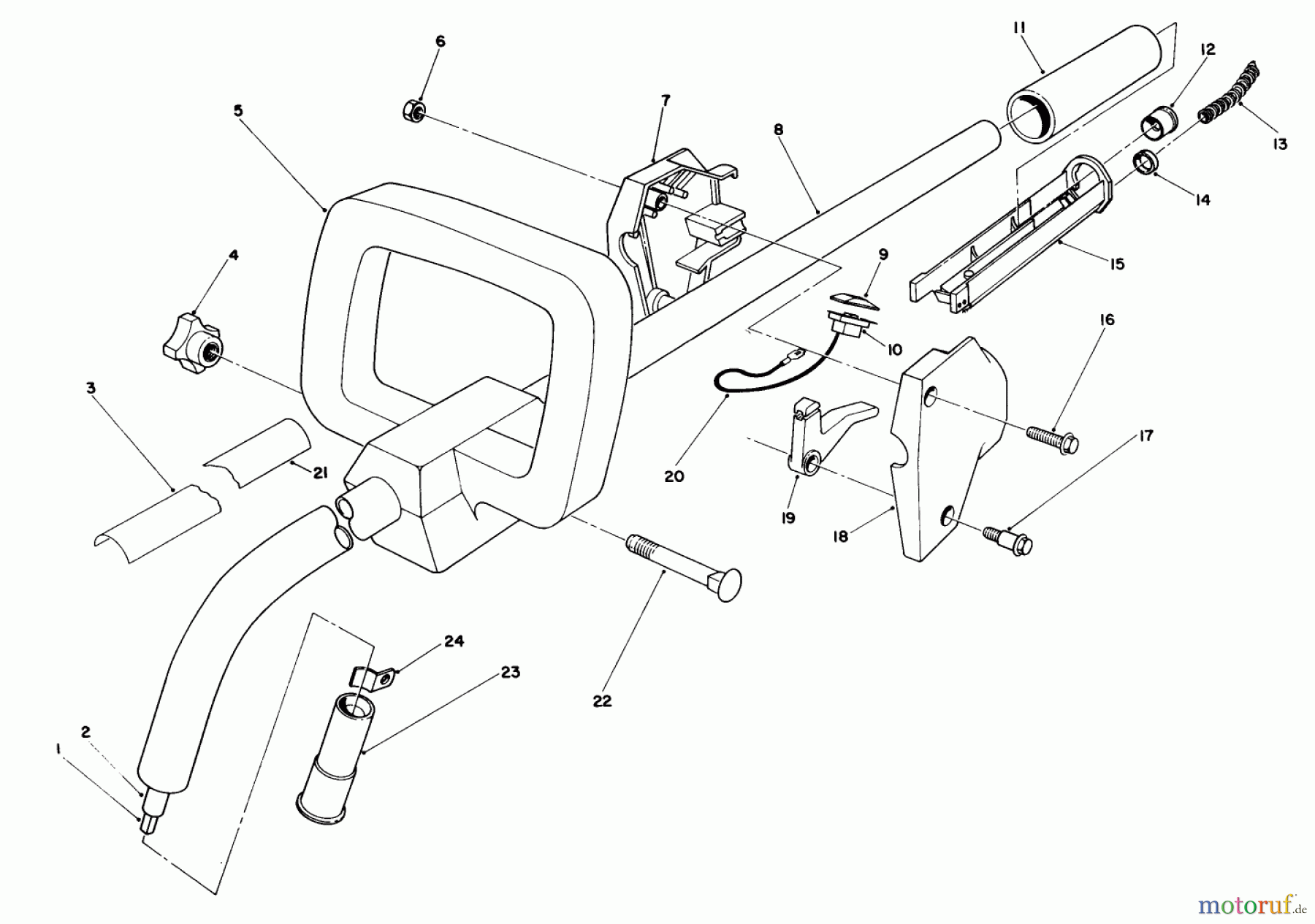 Toro Neu Trimmers, String/Brush 51642 (TC 2000) - Toro TC 2000 Gas Trimmer, 1987 (7000001-7999999) HANDLE ASSEMBLY
