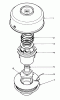 Toro 51643 (TC 3000) - TC 3000 Gas Trimmer, 1986 (6000001-6999999) Ersatzteile SINGLE LINE TAP & TRIM HEAD NO. 41-6220 (OPTIONAL)