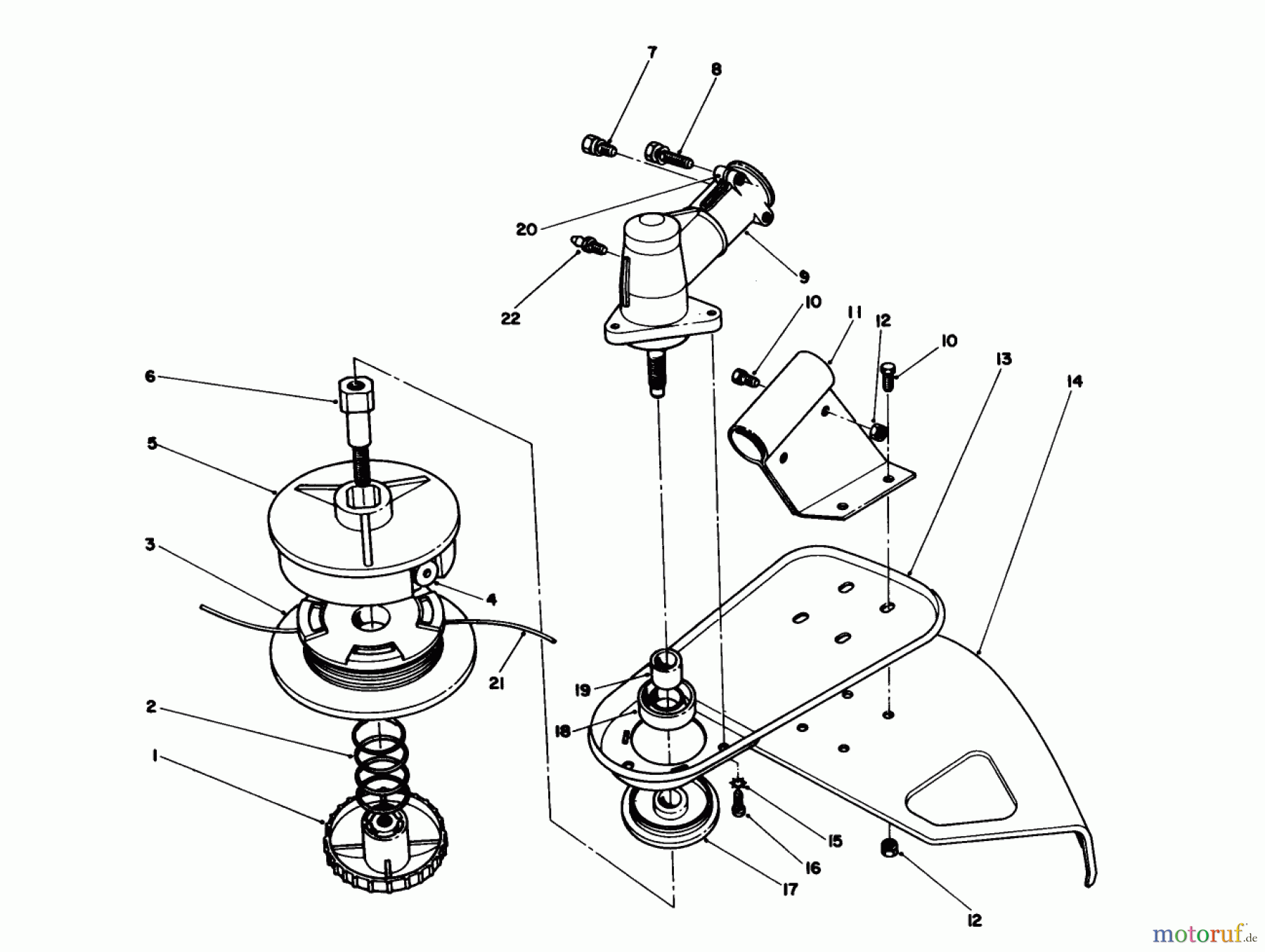 Toro Neu Trimmers, String/Brush 51644 (TC 4000) - Toro TC 4000 Gas Trimmer, 1985 (5000001-5999999) TRIMMER HEAD ASSEMBLY