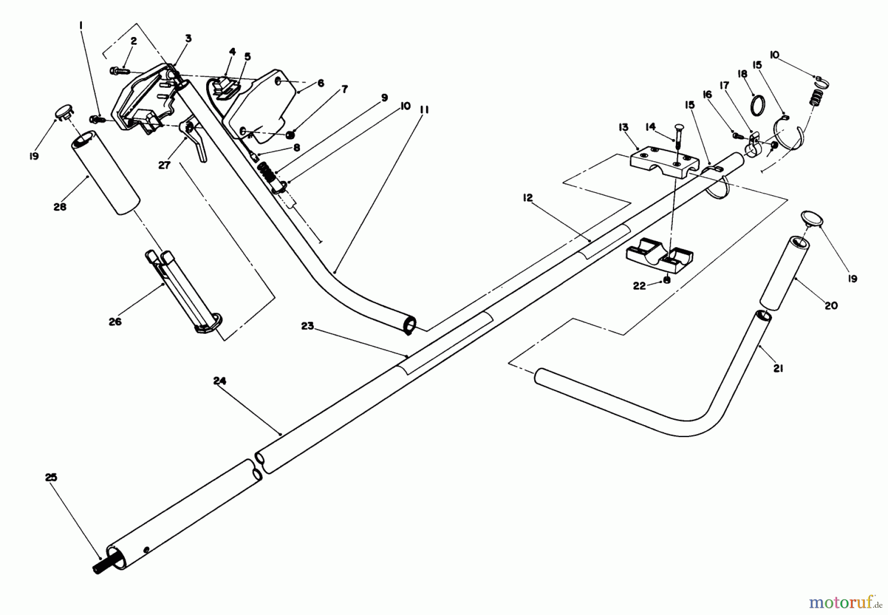  Toro Neu Trimmers, String/Brush 51645 (TC 5000) - Toro TC 5000 Gas Trimmer, 1985 (5000001-5999999) HANDLE ASSEMBLY