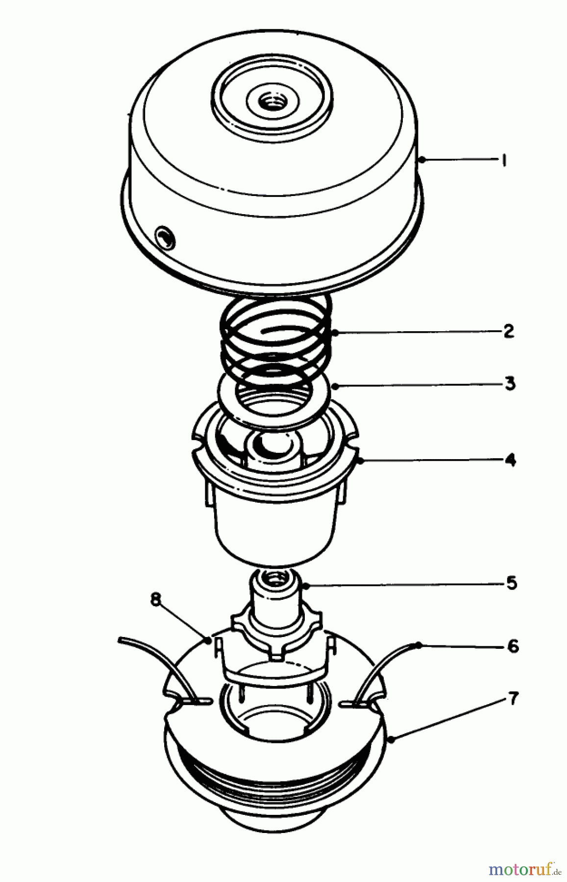  Toro Neu Trimmers, String/Brush 51645 (TC 5000) - Toro TC 5000 Gas Trimmer, 1985 (5000001-5999999) TAP & TRIM HEAD 46-2800 (OPTIONAL)