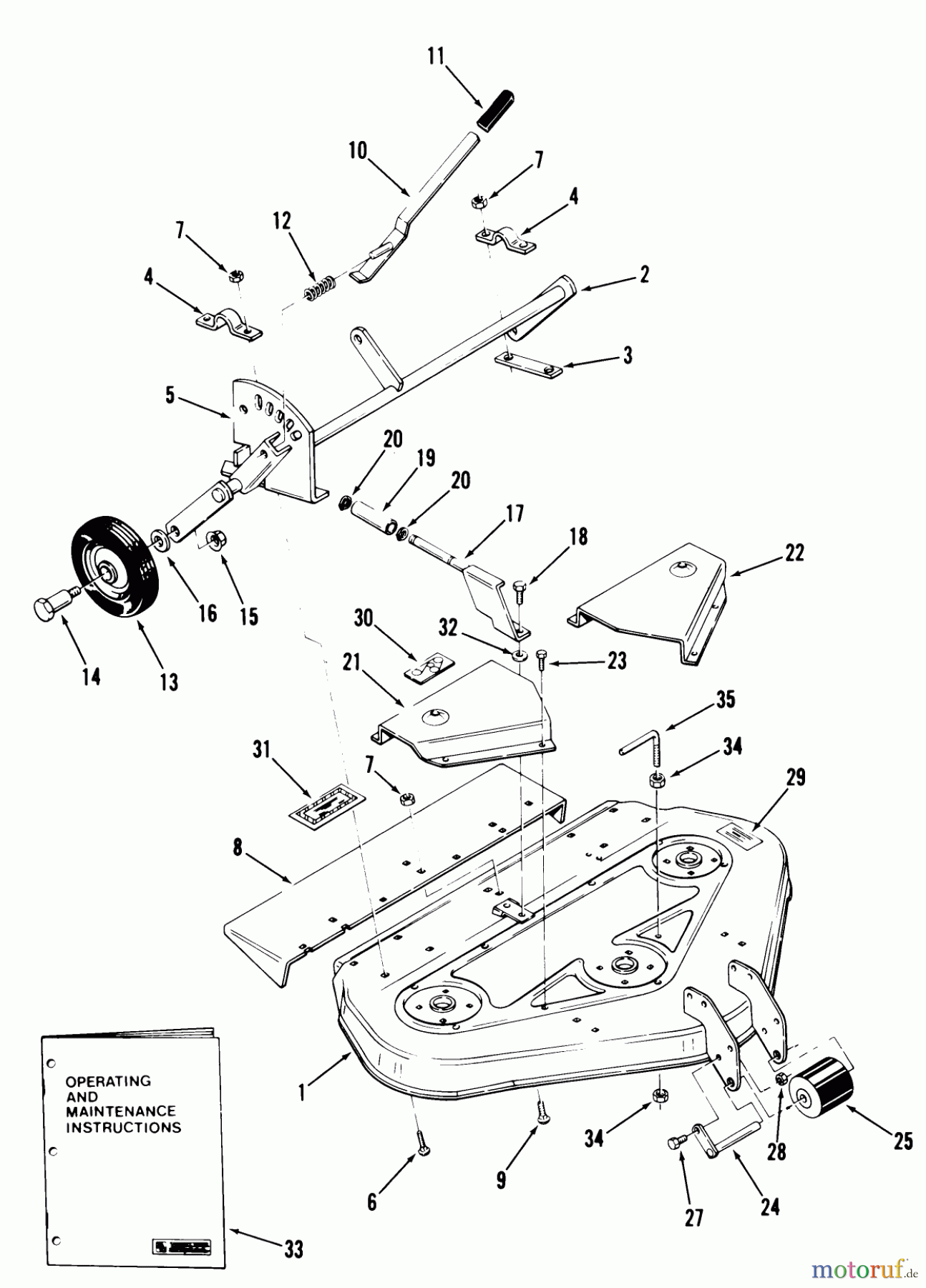 Toro Neu Mowers, Deck Assembly Only 05-36YR01 - Toro 36