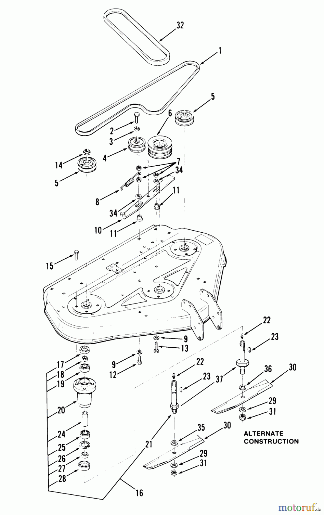 Toro Neu Mowers, Deck Assembly Only 05-32XS02 - Toro 32