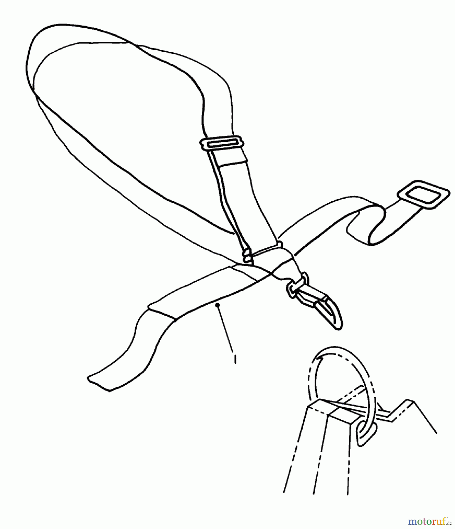 Toro Neu Trimmers, String/Brush 51650 (TC 3100) - Toro TC 3100 Gas Trimmer, 1989 (9000001-9999999) DELUXE SHOULDER BELT HARNESS (OPTIONAL)