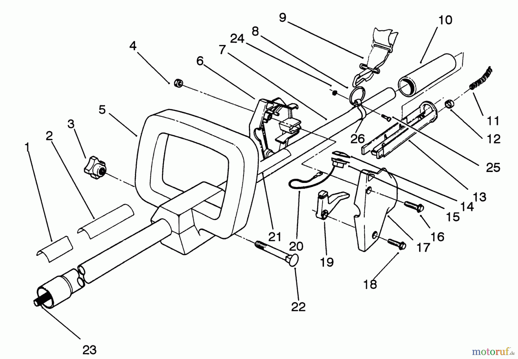  Toro Neu Trimmers, String/Brush 51650 (TC 3100) - Toro TC 3100 Gas Trimmer, 1992 (2000001-2999999) HANDLE ASSEMBLY