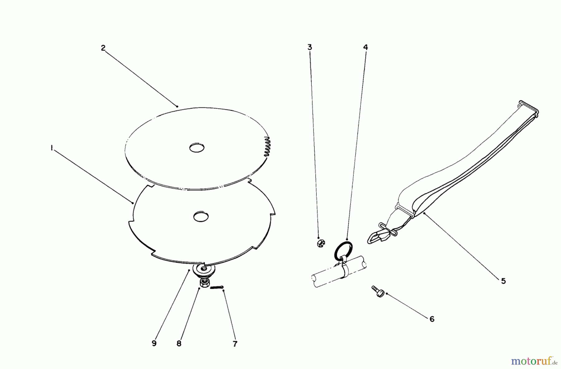  Toro Neu Trimmers, String/Brush 51652 (TC 3105) - Toro TC 3105 Gas Trimmer, 1991 (1000001-1999999) SAW AND BRUSH BLADE(OPTIONAL)