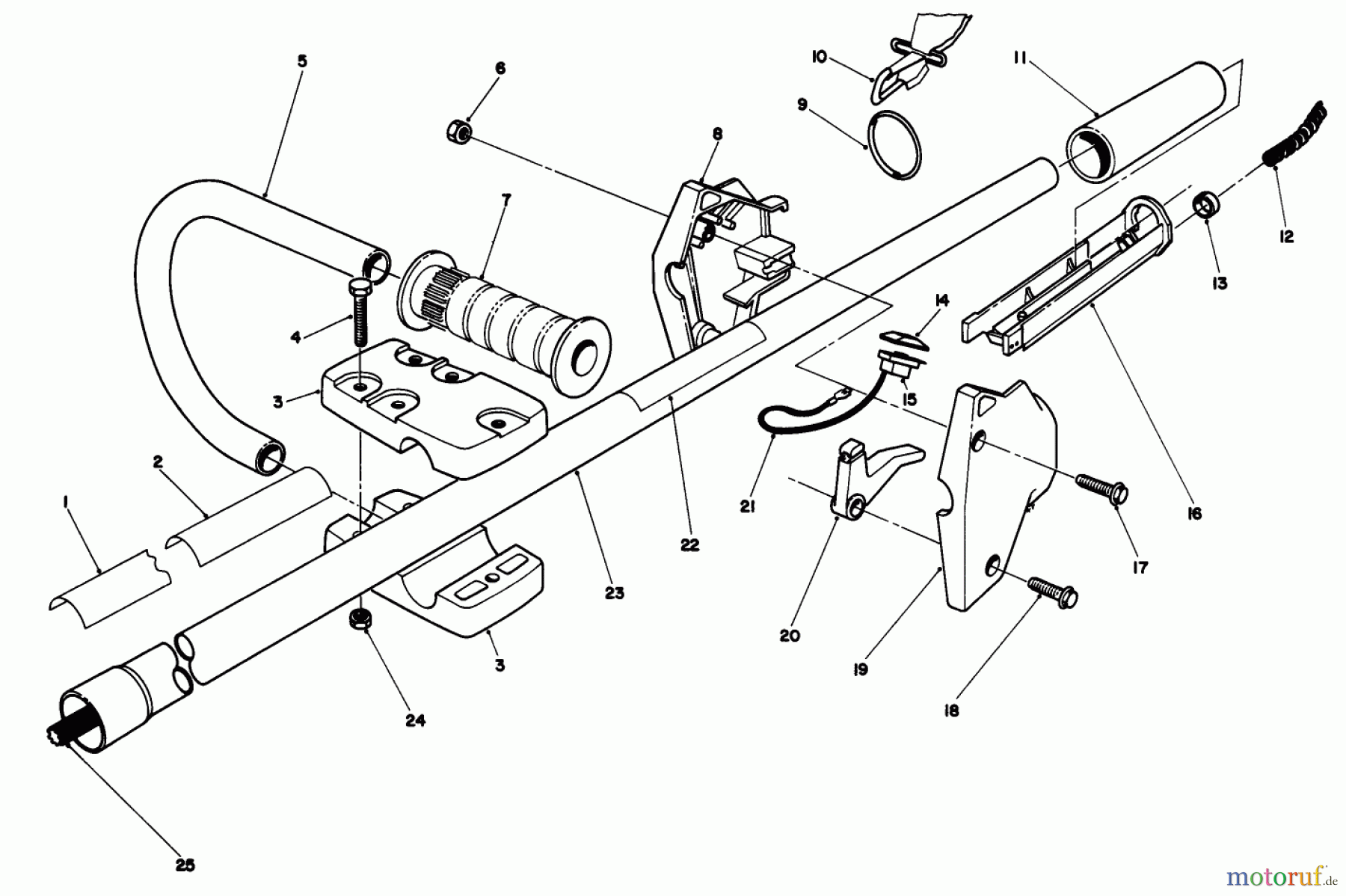 Toro Neu Trimmers, String/Brush 51660 (TC 3500) - Toro TC 3500 Gas Trimmer, 1988 (8000001-8999999) HANDLE ASSEMBLY