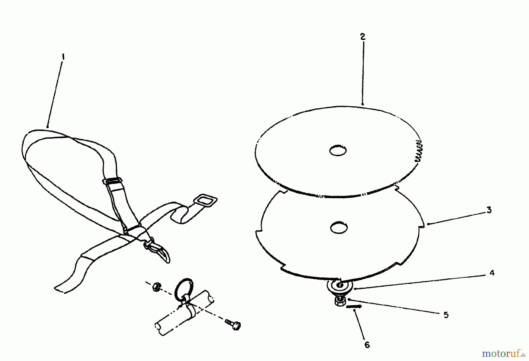  Toro Neu Trimmers, String/Brush 51660 (TC 3500) - Toro TC 3500 Gas Trimmer, 1992 (2000001-2999999) BLADE & HARNESS ACCESSORIES (OPTIONAL)