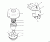 Toro 51665 (TC 3510) - TC 3510 Gas Trimmer, 1990 (0000001-0999999) Ersatzteile DUEL LINE TAP & TRIM HEAD NO. 46-2800 (OPTIONAL)
