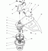 Toro 51665 (TC 3510) - TC 3510 Gas Trimmer, 1991 (1000001-1999999) Ersatzteile CUTTER HEAD & GEAR BOX ASSEMBLY