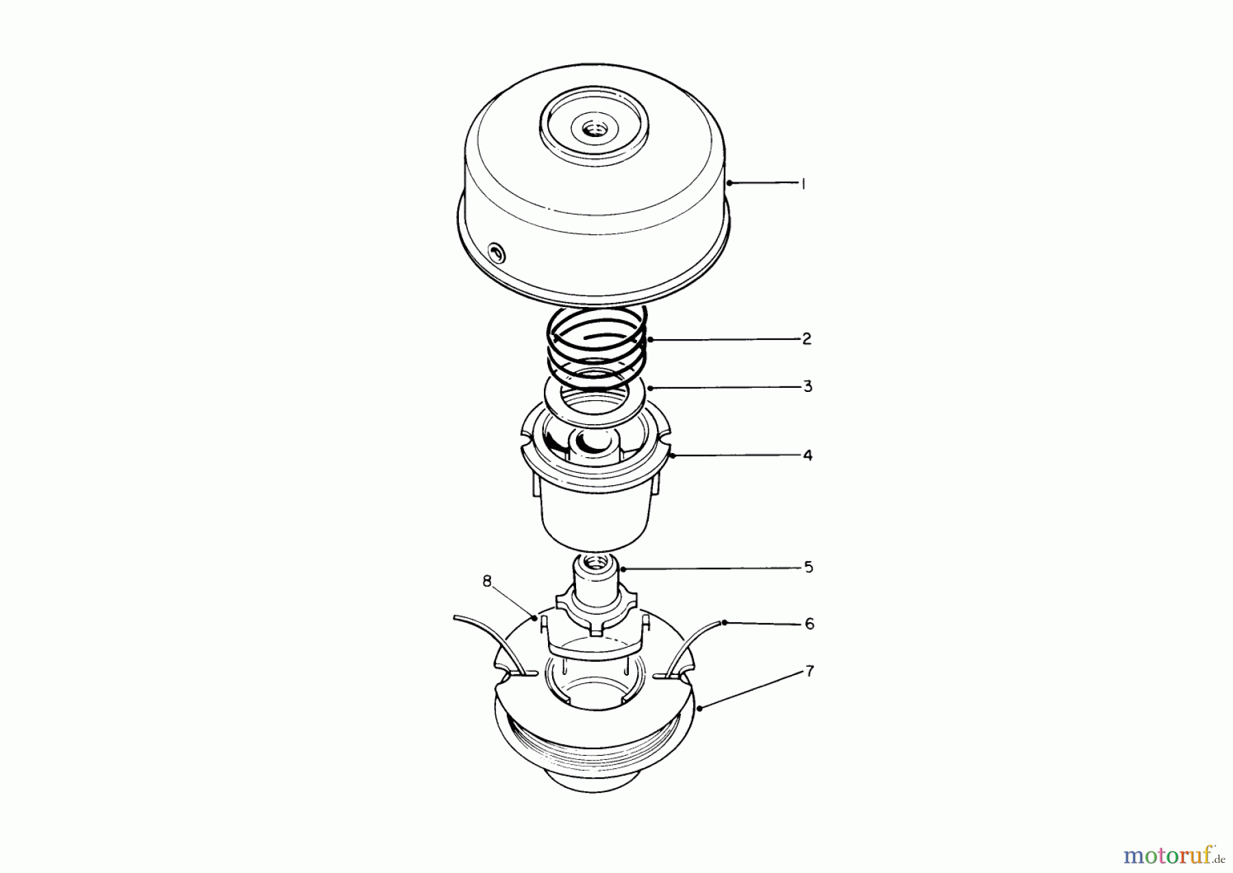 Toro Neu Trimmers, String/Brush 51675 (TC 5010) - Toro TC 5010 Gas Trimmer, 1991 (1000001-1999999) DUAL LINE BUMP & FEED CUTTER HEAD (OPTIONAL)