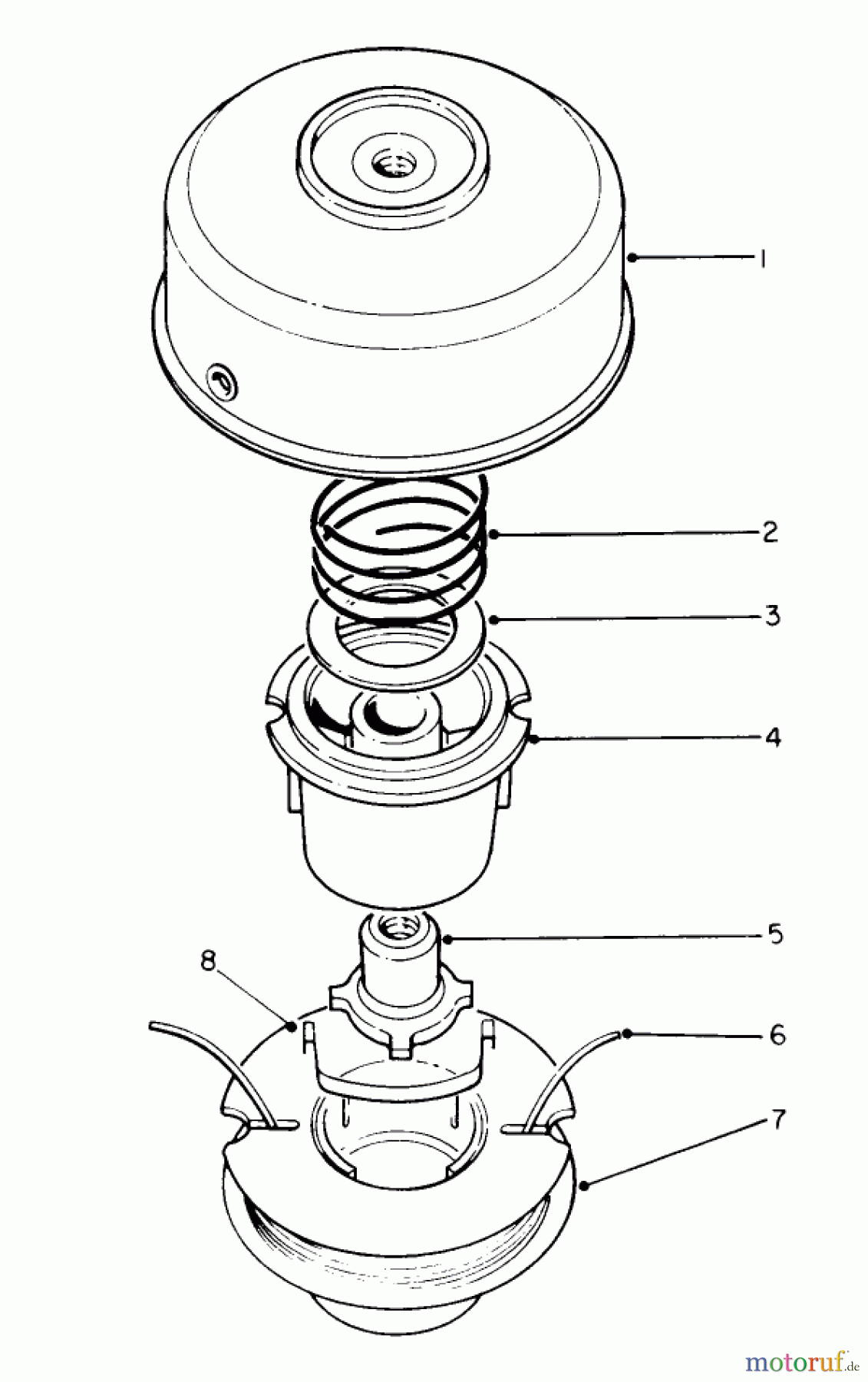  Toro Neu Trimmers, String/Brush 51675 (TC 5010) - Toro TC 5010 Gas Trimmer, 1992 (2000001-2999999) DUAL LINE BUMP FEED CUTTER HEAD (OPTIONAL)