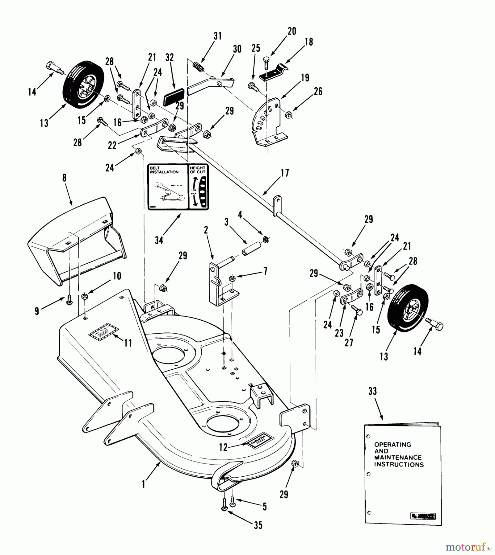 Toro Neu Mowers, Deck Assembly Only 05-42XR04 - Toro 42