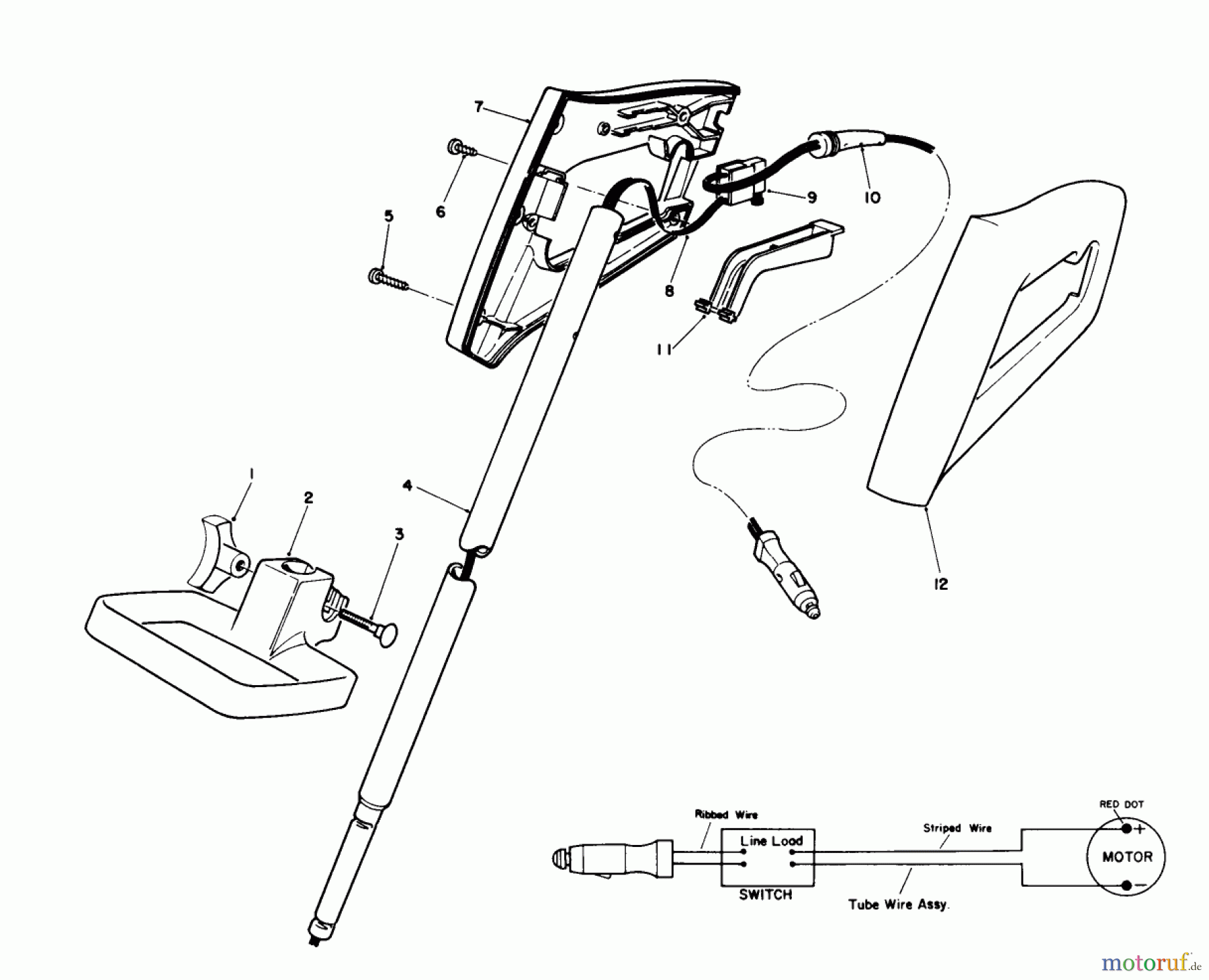  Toro Neu Trimmers, String/Brush 51720 - Toro Trimmer, 1993 (3000001-3999999) HANDLE ASSEMBLY