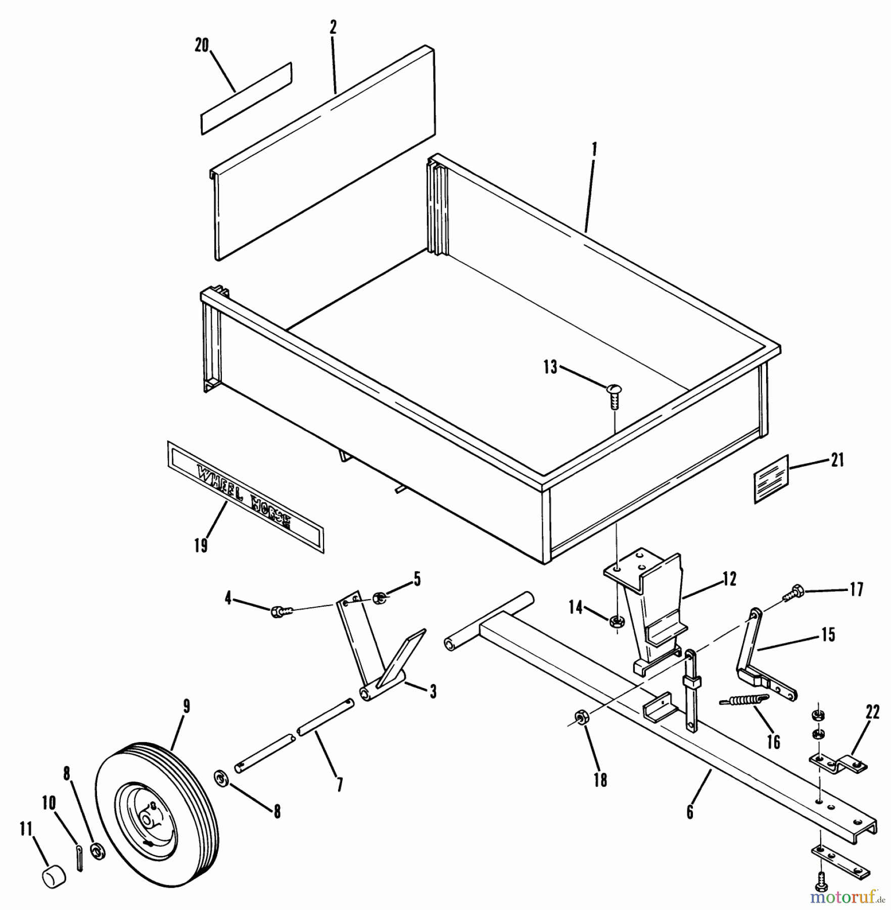  Toro Neu Utility Carts 67-10DC02 - Toro 10 Cubic Foot Cart, 1976 PARTS LIST - 10 CUBIC FOOT DUMP CART (FACTORY ORDER NUMBER 67-10DC02)