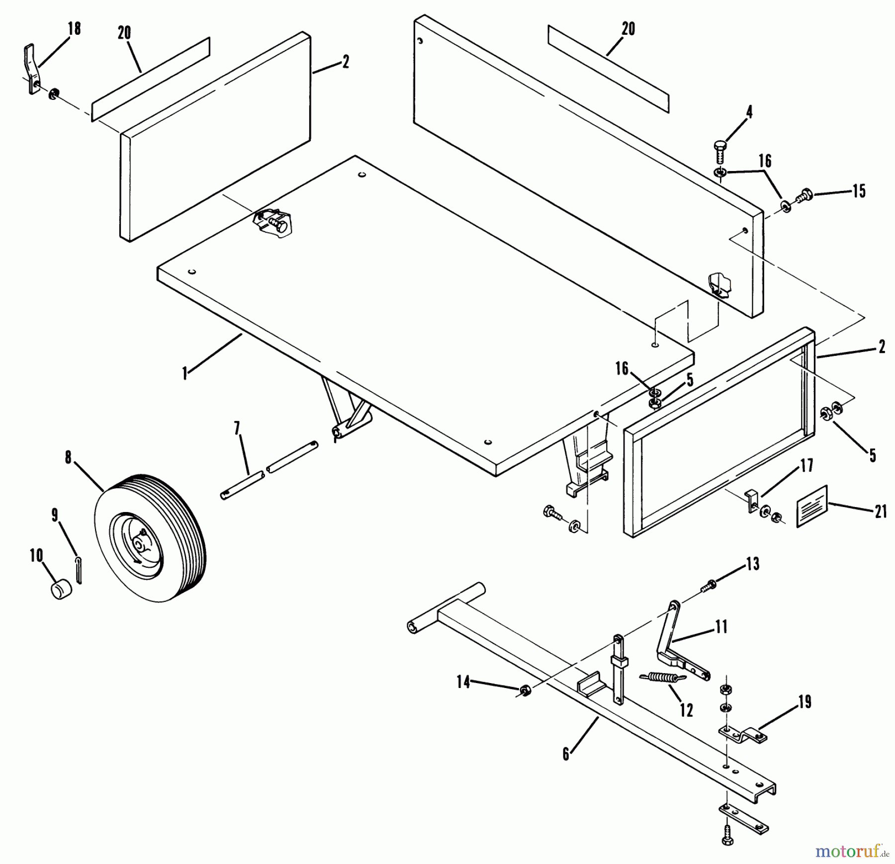 Toro Neu Utility Carts 67-18DC02 - Toro 18 Cubic Foot Cart, 1976 PARTS LIST-18 CUBIC FOOT DUMP CART (FACTORY ORDER NUMBER 67-18DC02)