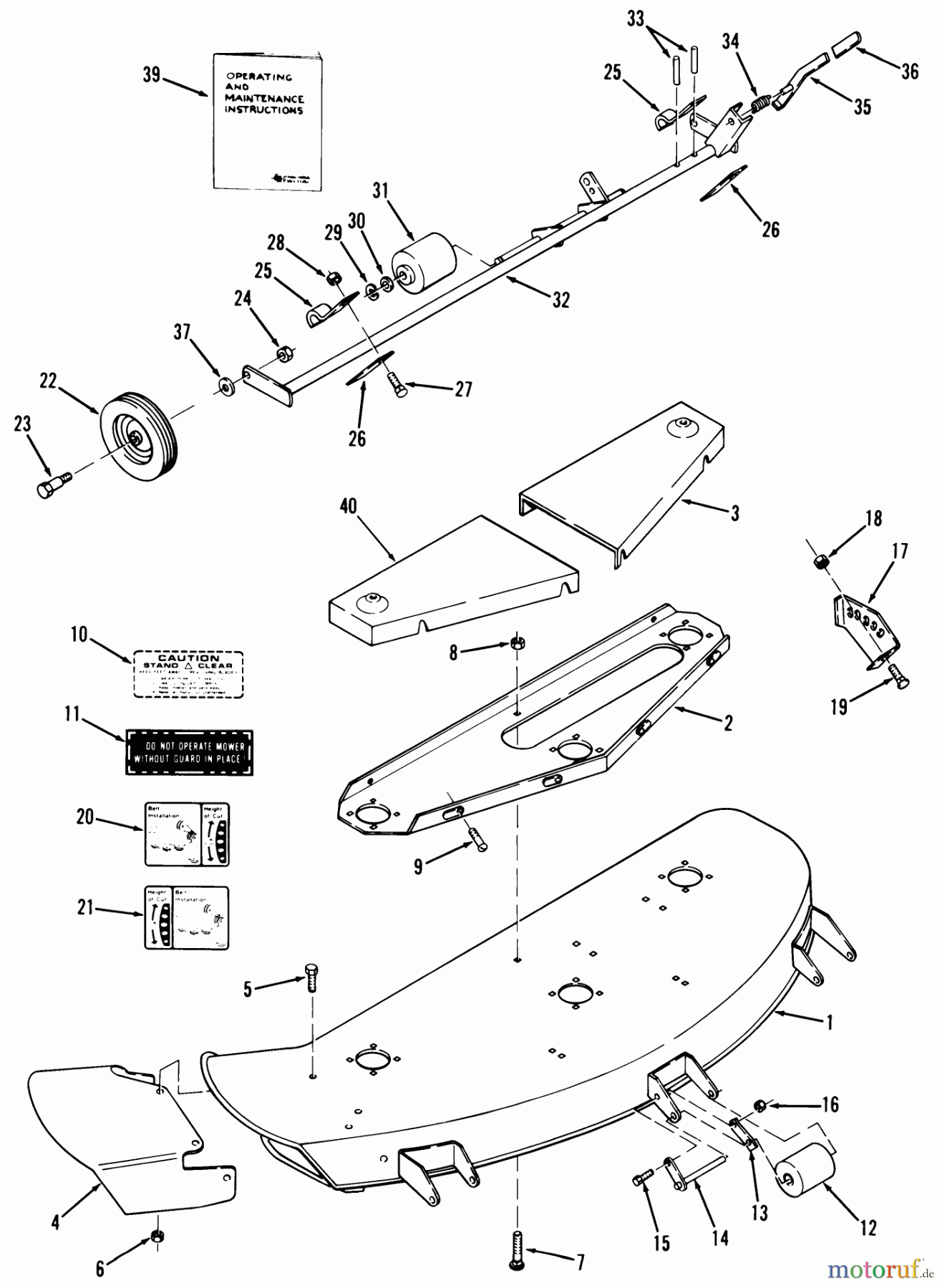Toro Neu Mowers, Deck Assembly Only 05-48MS01 - Toro 48