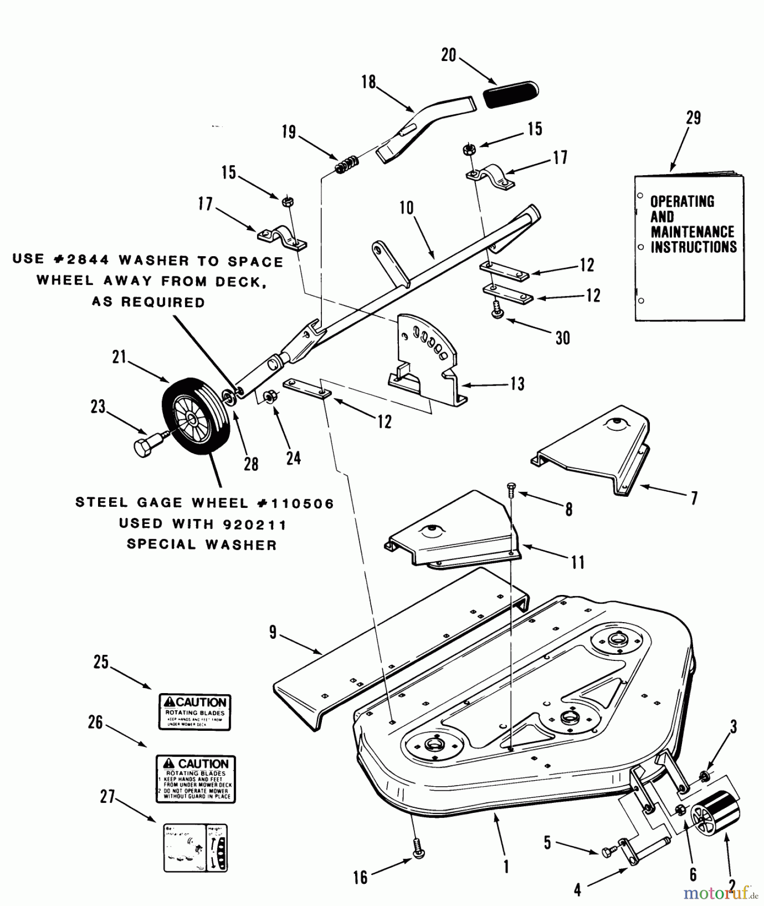 Toro Neu Mowers, Deck Assembly Only B5-36MR01 - Toro 36
