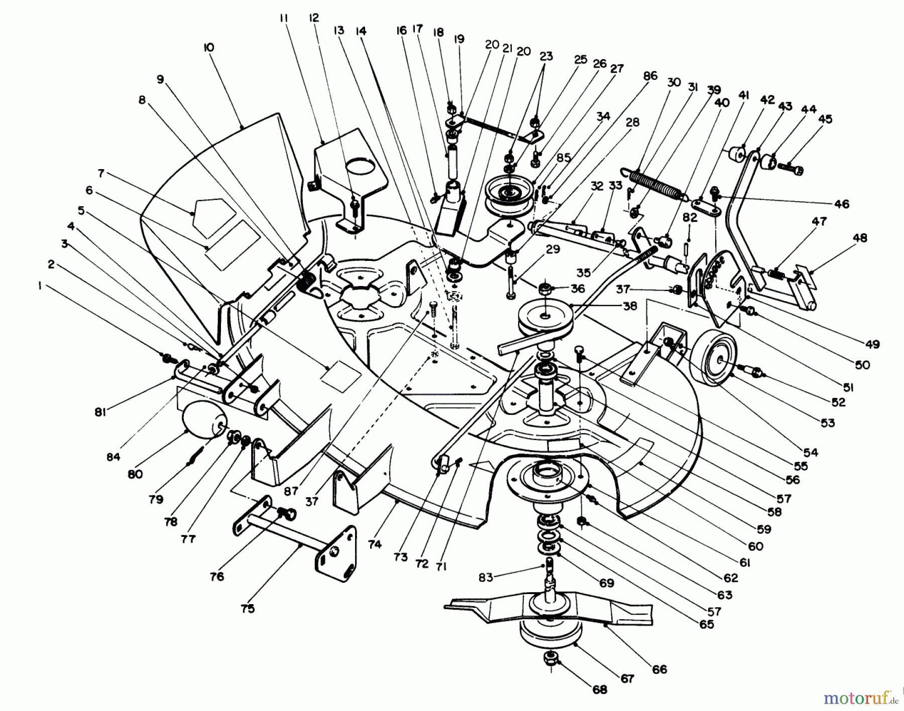 Toro Neu Mowers, Deck Assembly Only 05-38SL01 - Toro 38