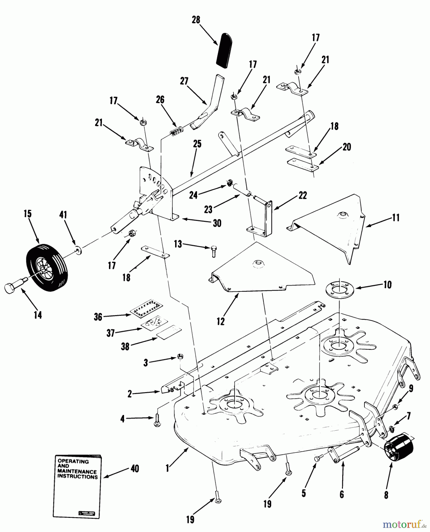 Toro Neu Mowers, Deck Assembly Only B5-42XR01 - Toro 42