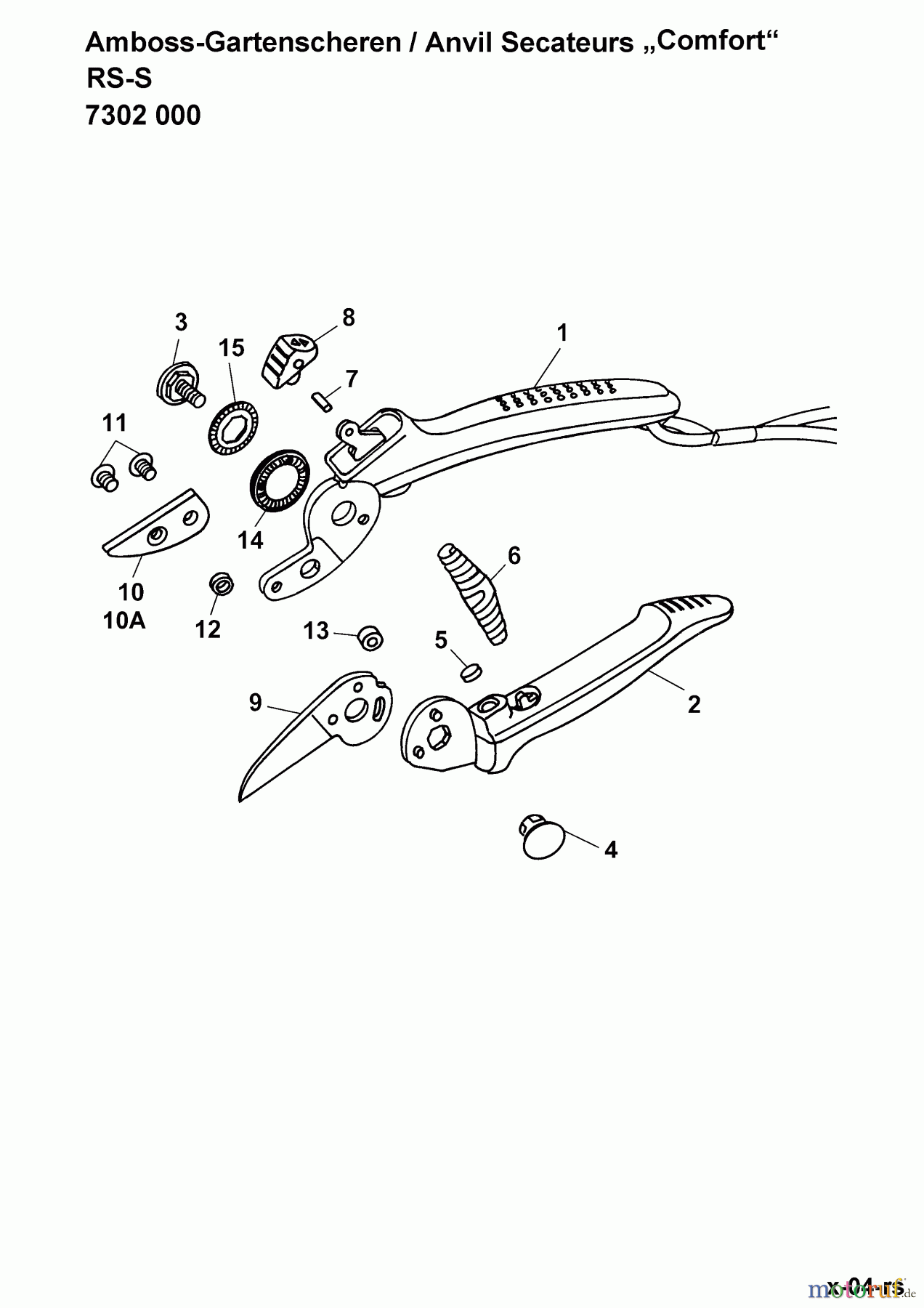 Wolf-Garten Gartenscheren RS-S 7302000 (2003) Grundgerät